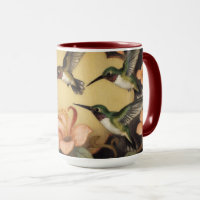 Jugendstil-Kolibri-Tableau