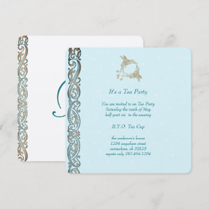 Jugendstil Kolibri-Tee-Einladungen Einladung