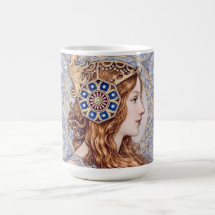Jugendstil Königinnen-Porträt Kaffeetasse