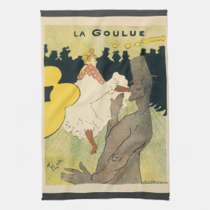Jugendstil, La Goulue von Toulouse Lautrec Geschirrtuch