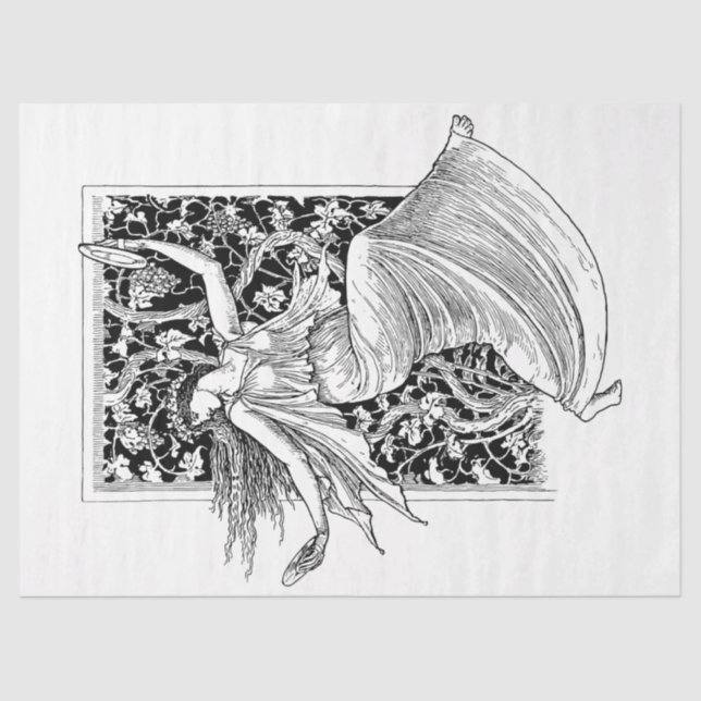 Jugendstil-Lady 18 Dekoupage Tissue Seidenpapier (Vorderseite)