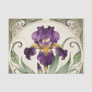 Jugendstil Lila Iris Seidenpapier