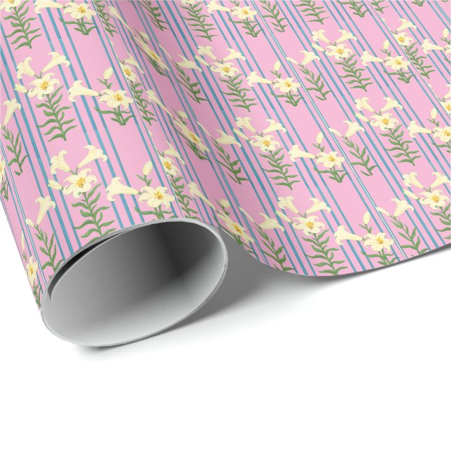 Jugendstil-Lilien Geschenkpapier (Rolleneckpunkt)