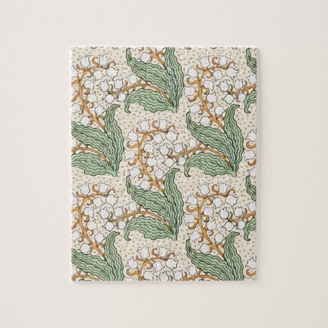 Jugendstil-Lilienblütenmuster LRG Puzzle (Vertikal)