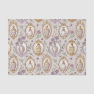 Jugendstil Luxus Parfümflaschen Floralmuster Seidenpapier