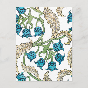 Jugendstil-Maiglöckchen-Blumenmuster 2 Postkarte