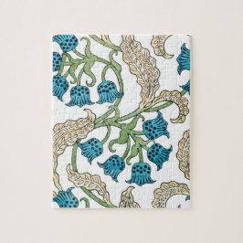 Jugendstil-Maiglöckchen-Blumenmuster 2 Puzzle