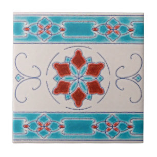 Jugendstil-Majolika-Fliesen Fliese