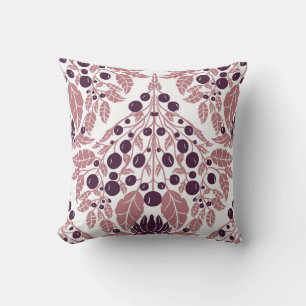Jugendstil-Mauve & Lila-Vintage Blumenschlucht Kissen