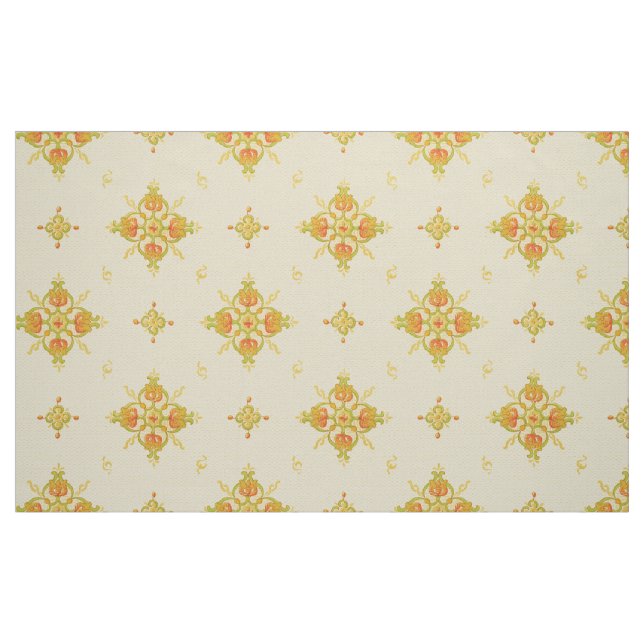 Jugendstil-Mission Stil Bänder von Tulpen Muster Stoff (Fat Quarter (45,7 x 55,9 cm))