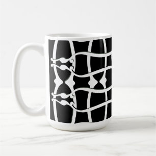 Jugendstil-Monochrommuster Kaffeetasse