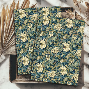 Jugendstil Morris Elfenbein Beige Blume Sali Paste Seidenpapier