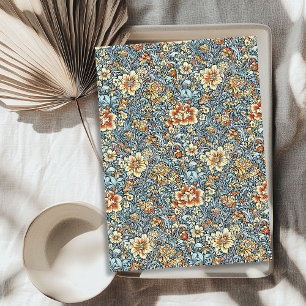 Jugendstil Morris Elfenbeinkupfer Pastellblau Blum Seidenpapier