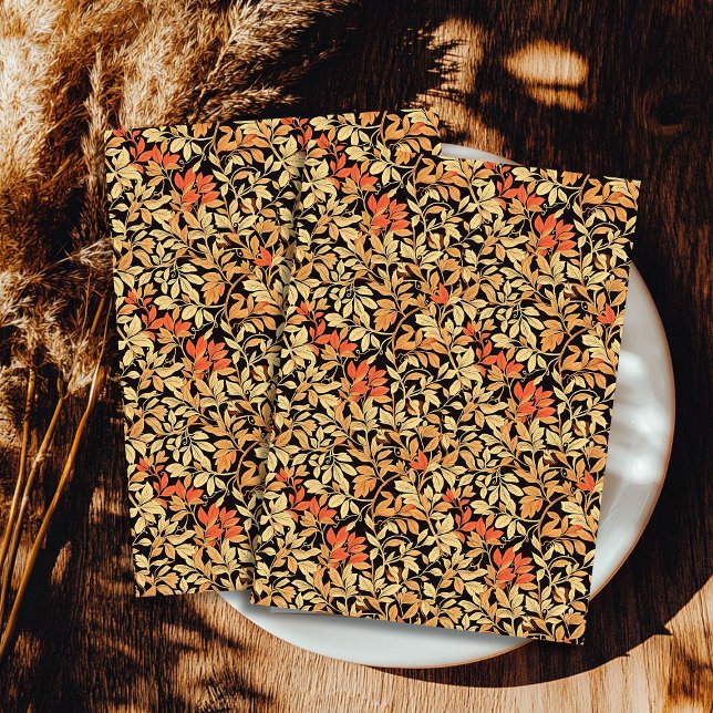 Jugendstil Morris Herbst Pastellfarben Blätter Seidenpapier (Art nouveau Morris fall autumnal pastel leaves Tissue Paper)