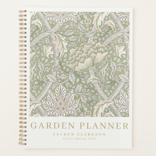 Jugendstil-Morris-inspirierter Gartenplaner Planer (Vorderseite)