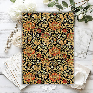 Jugendstil Morris Lux Schwarze Blume Seidenpapier