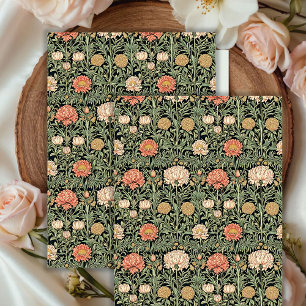 Jugendstil Morris Pastellgrün Pfirsichblüte Blume Seidenpapier