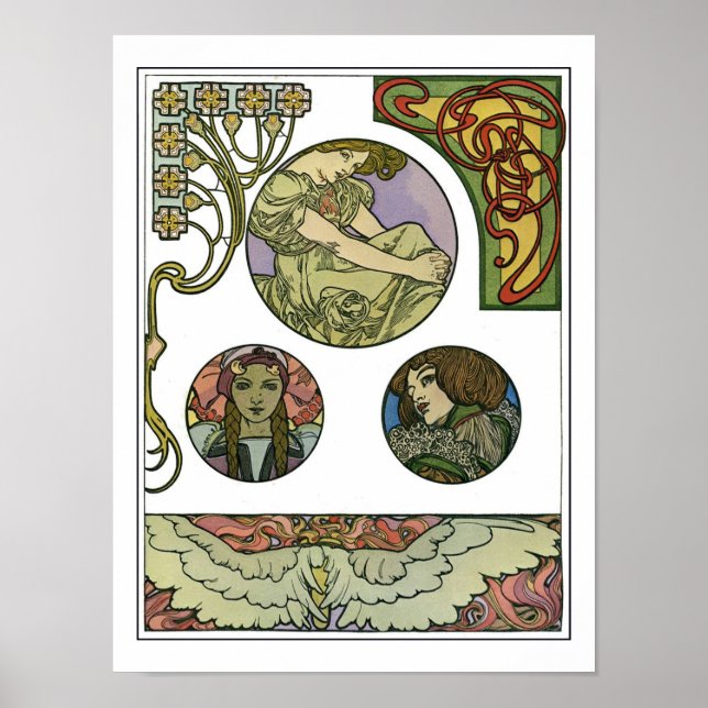 Jugendstil, Mucha Poster (Vorne)
