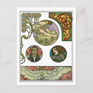 Jugendstil, Mucha Postkarte