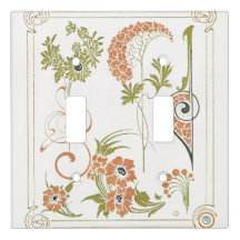 Jugendstil Muchal abstrakte Kunstpfirsich