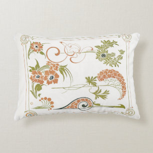 Jugendstil Muchal abstrakte Kunstpfirsich Dekokissen