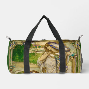 Jugendstil Musikmädchen Vintage-Illustration Duffle Bag