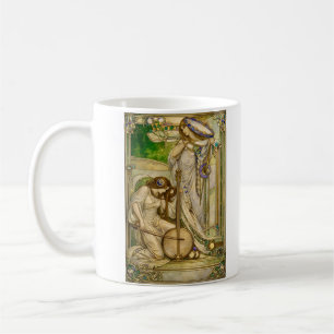Jugendstil Musikmädchen Vintage-Illustration Kaffeetasse