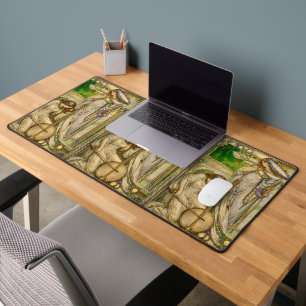 Jugendstil Musikmädchen Vintage-Illustration Schreibtischunterlage