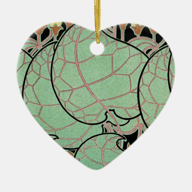 Jugendstil-Muster #10 Keramik Ornament (Vorne)