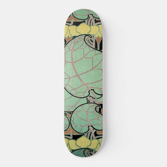 Jugendstil-Muster #10 Skateboard (Vorderseite)
