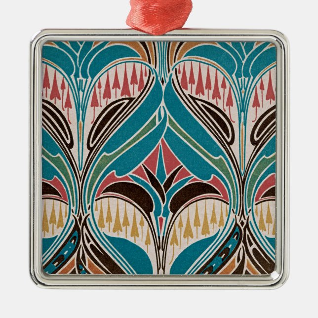 Jugendstil-Muster #11 in Emporio Moffa Silbernes Ornament (Vorne)