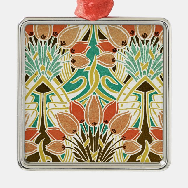 Jugendstil-Muster #11 Ornament Aus Metall (Vorne)