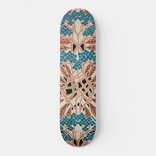 Jugendstil-Muster #12 Skateboard (Vorderseite)