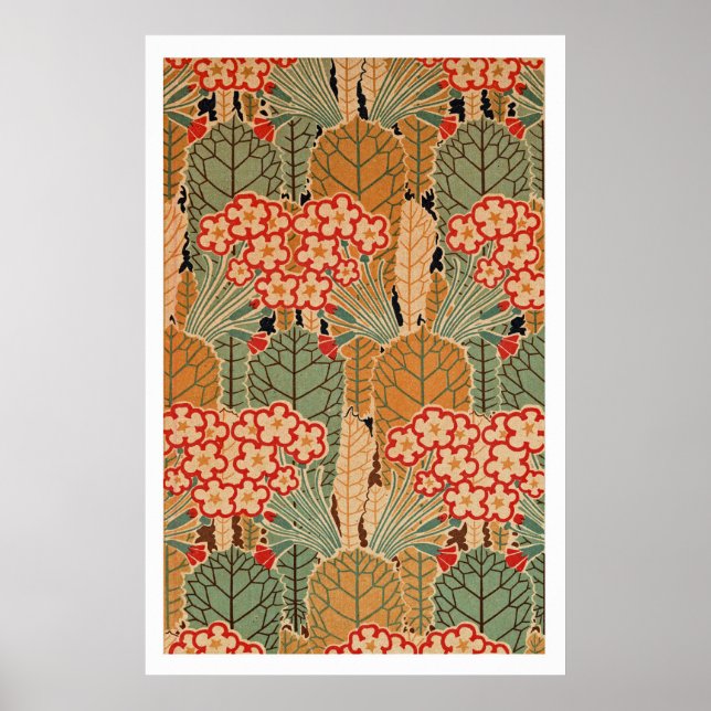 Jugendstil-Muster #1 von Emporio Moffa Poster (Vorne)