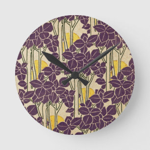 Jugendstil-Muster #5 Runde Wanduhr