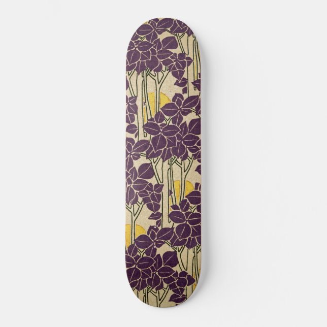 Jugendstil-Muster #5 Skateboard (Vorderseite)