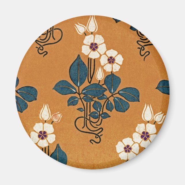 Jugendstil-Muster #7 Magnet (Vorne)