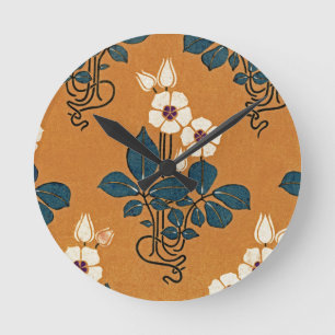 Jugendstil-Muster #7 Runde Wanduhr