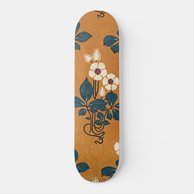 Jugendstil-Muster #7 Skateboard (Vorderseite)
