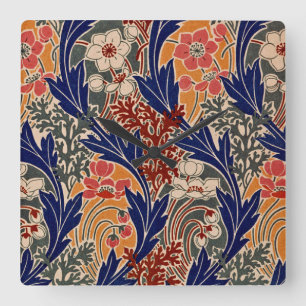 Jugendstil-Muster #8 in Emporio Moffa Quadratische Wanduhr