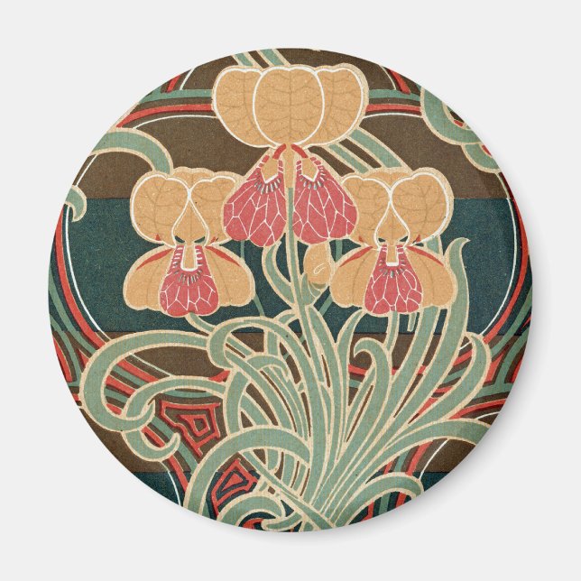 Jugendstil-Muster Nr. 4 in Emporio Moffa Magnet (Vorne)