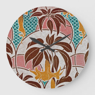 Jugendstil-Muster Nr. 5 in Emporio Moffa Große Wanduhr