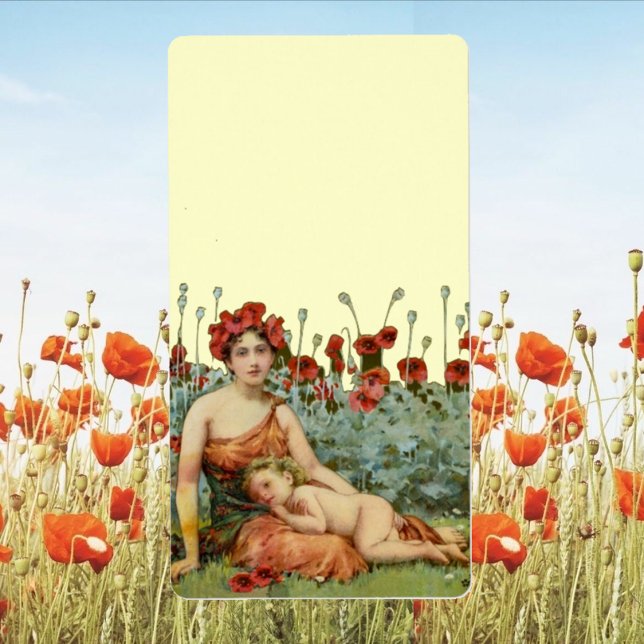 Jugendstil Mutter und Kind mit Mohnblumen (Von Creator hochgeladen)