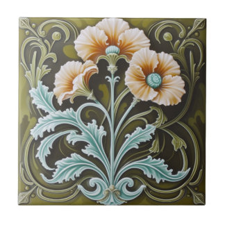 Jugendstil-Nachbildung Antike Keramikfliese