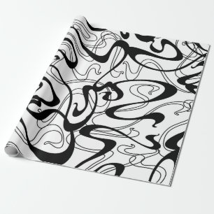 Jugendstil-nahtloses Muster. Curl-Textur in Vint Geschenkpapier