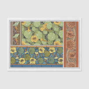 Jugendstil-Nasturtien des französischen Künstlers  Seidenpapier