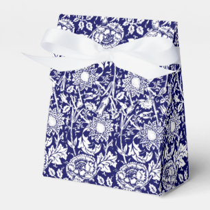 Jugendstil-Nelke-Damaskus, Navy und Weiß Geschenkschachtel