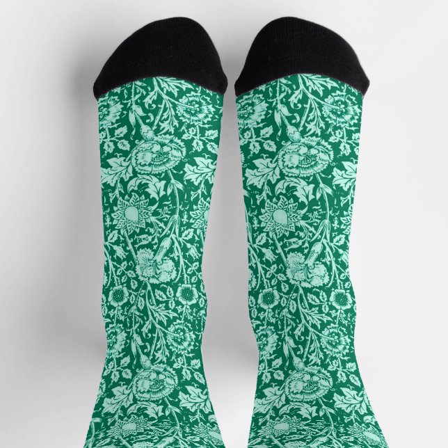 Jugendstil-Nelke-Damaskus, Türkis Socken (Oben)