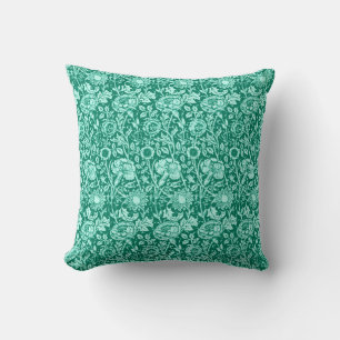 Jugendstil-Nobelstube Damask, Türkis und Aqua Kissen