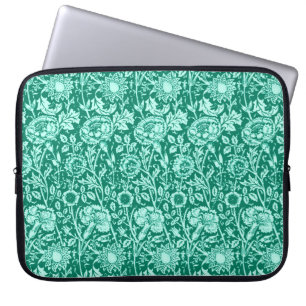 Jugendstil-Nobelstube Damask, Türkis und Aqua Laptopschutzhülle